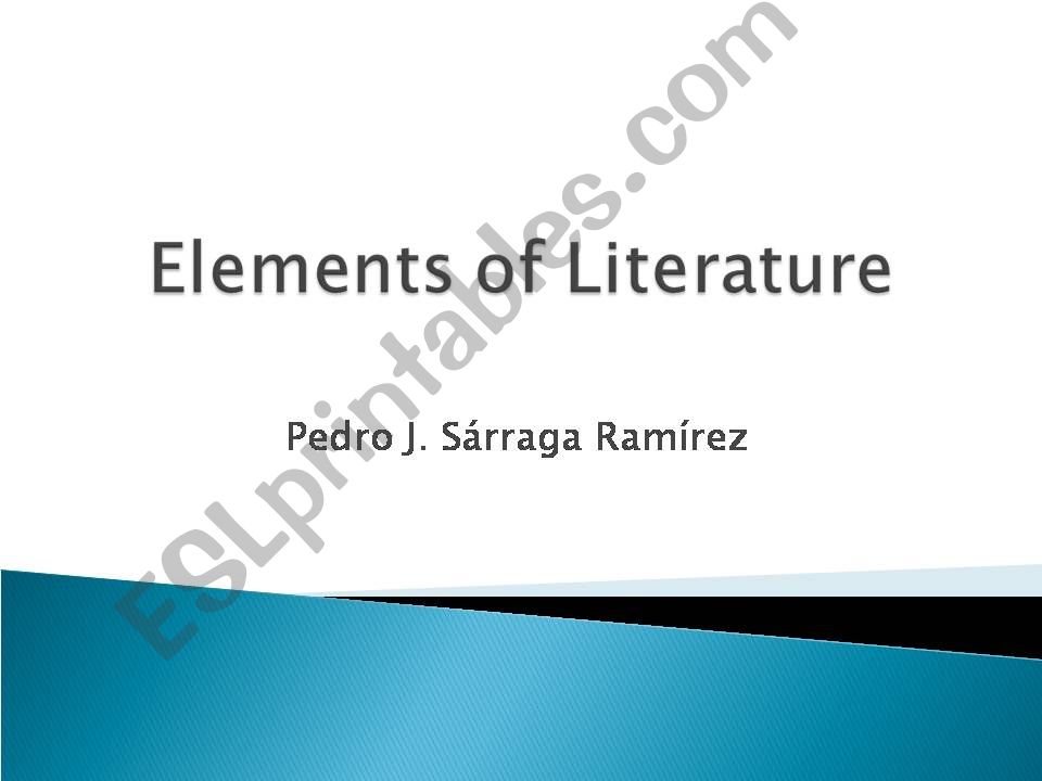 Elements of Literature Lesson powerpoint