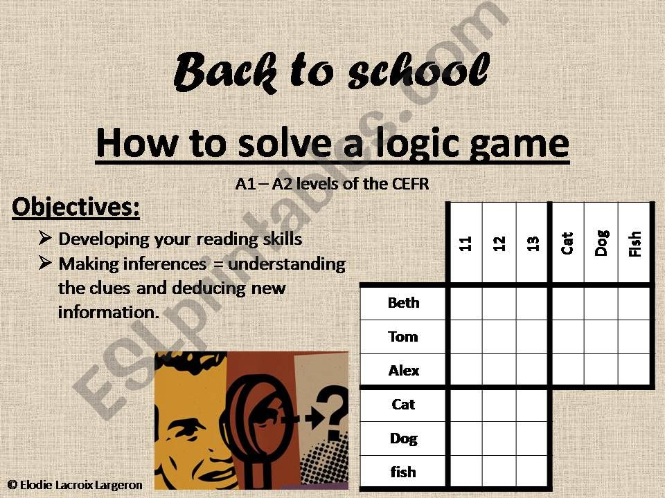 how to solve a logic game powerpoint