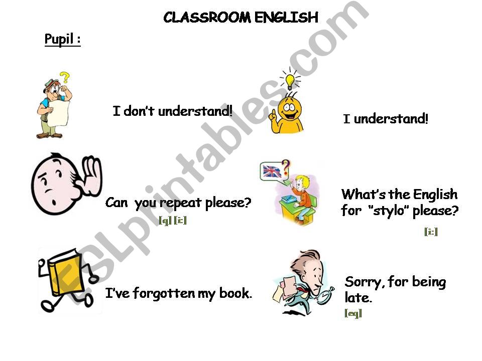 Classroom English powerpoint