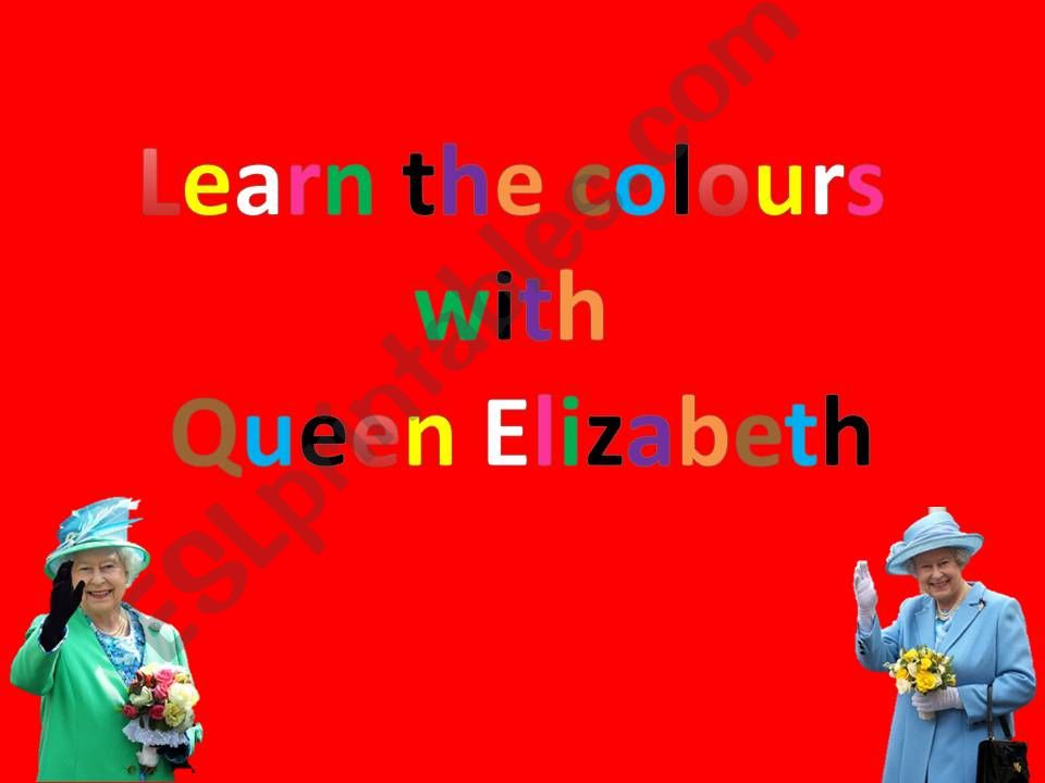 Learn colours with the Queen powerpoint
