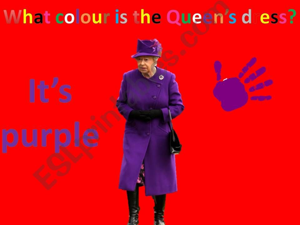 Learn colours with the Queen - Part 2