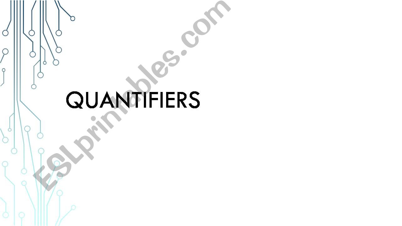 quantifiers a few alittle a lot of