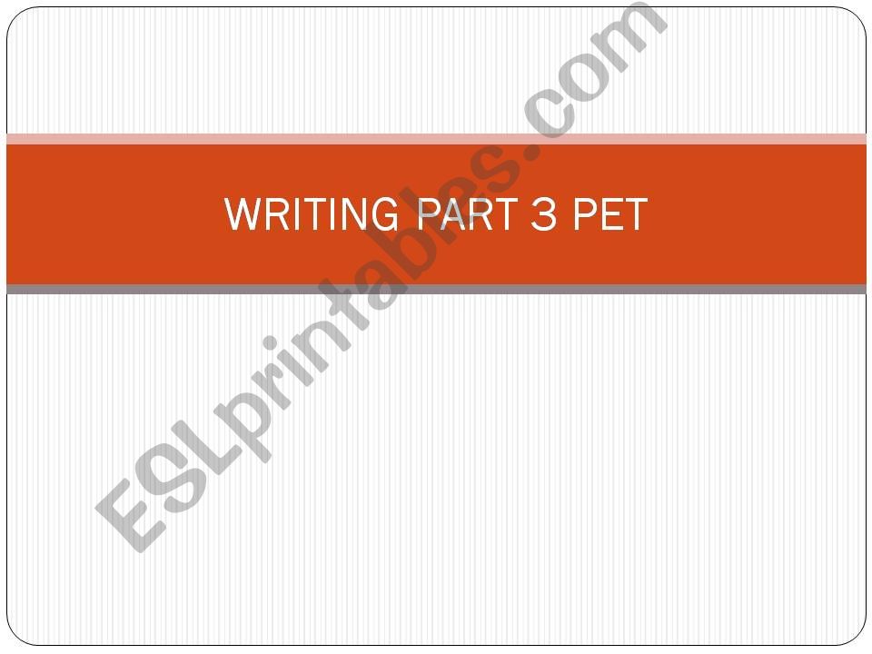 Pet Writing powerpoint