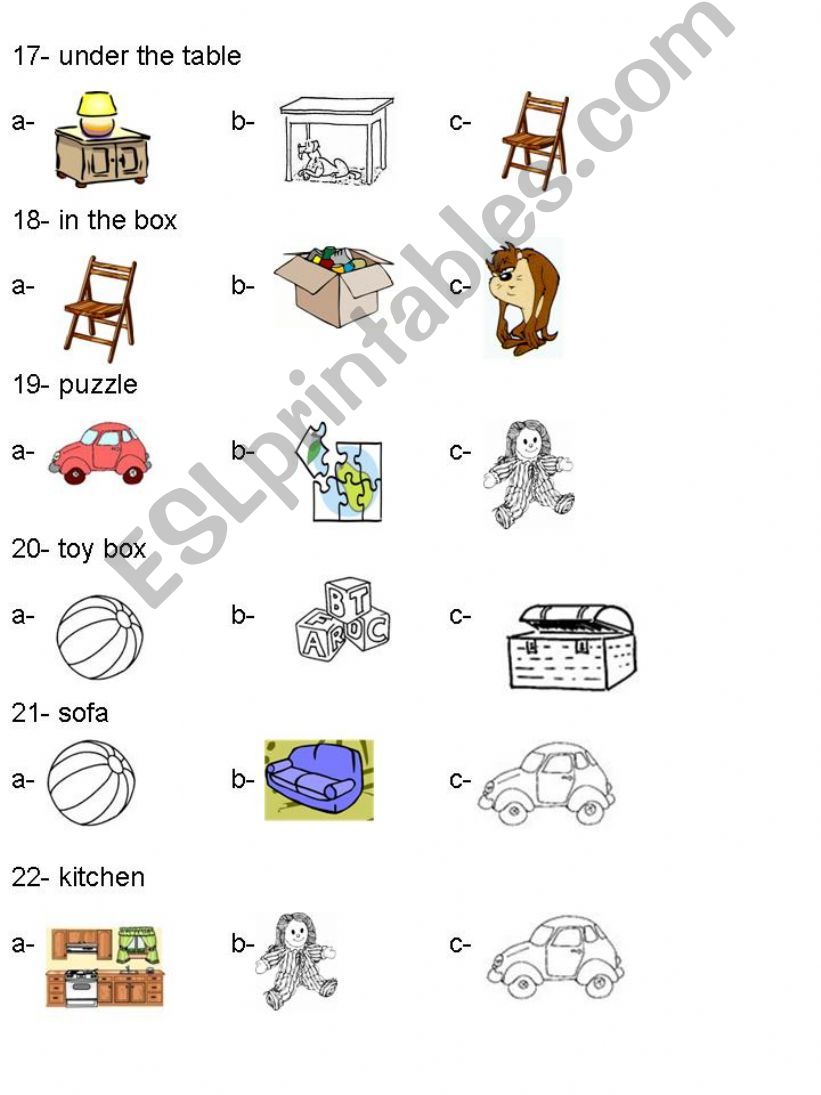 exam for 1st graders second part