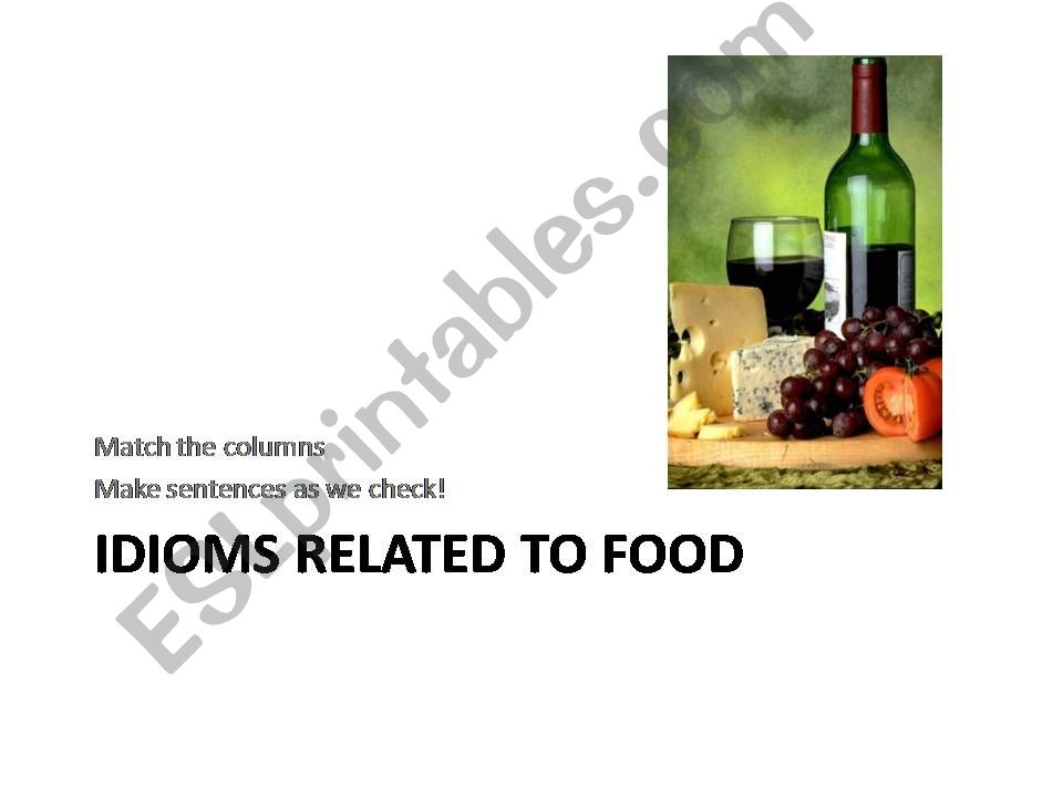 Idioms Related to Food powerpoint