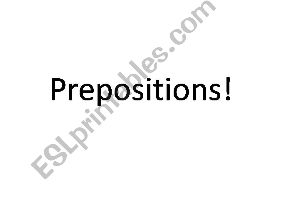 Simple Prepositions powerpoint
