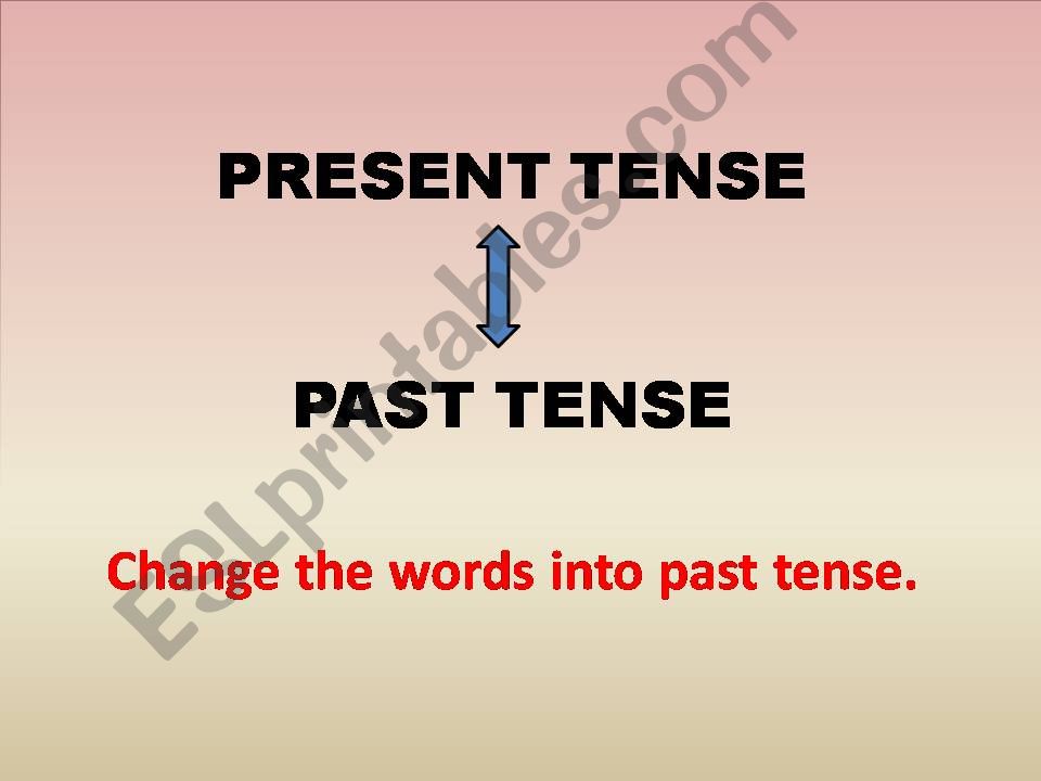 Present / Past Tense Introduction