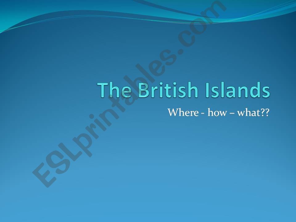 The British Islands powerpoint