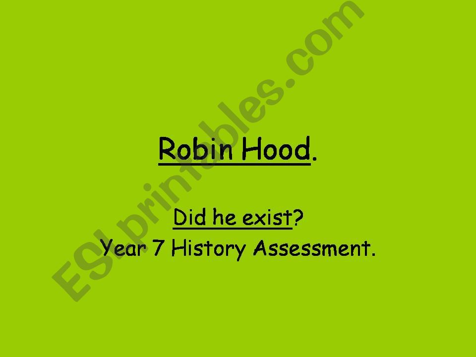 Robin Hood Info powerpoint