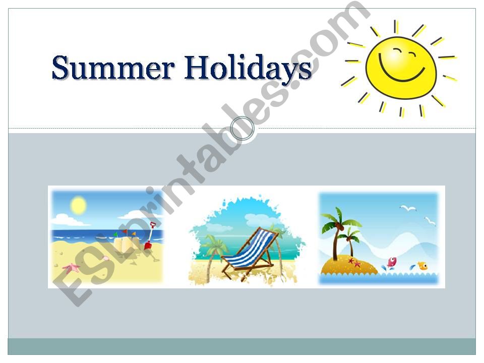 Summer Holidays powerpoint