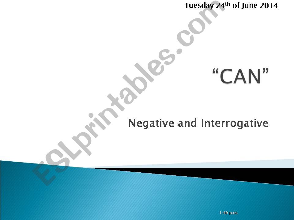 Can negative and interrogative