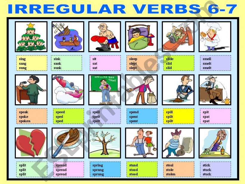 IRREGULAR VERBS 6-7 powerpoint