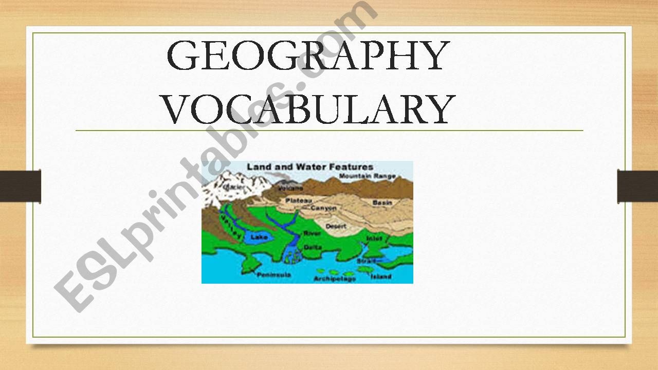 GEOGRAPHY VOCABULARY powerpoint