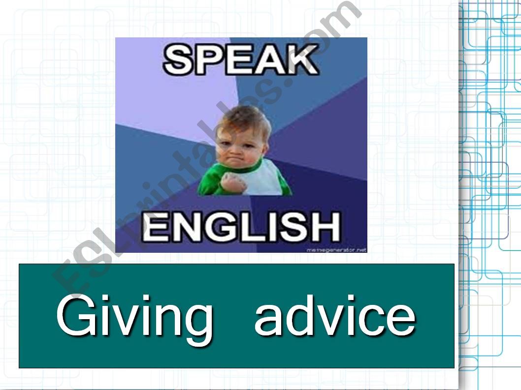 Giving advice powerpoint