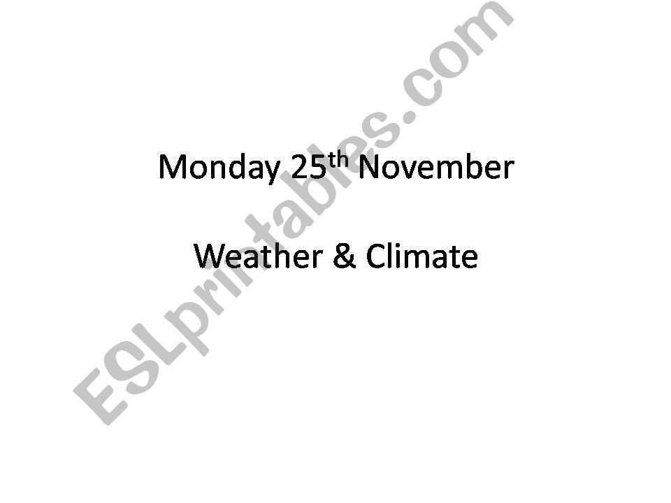 Weather and Climate powerpoint