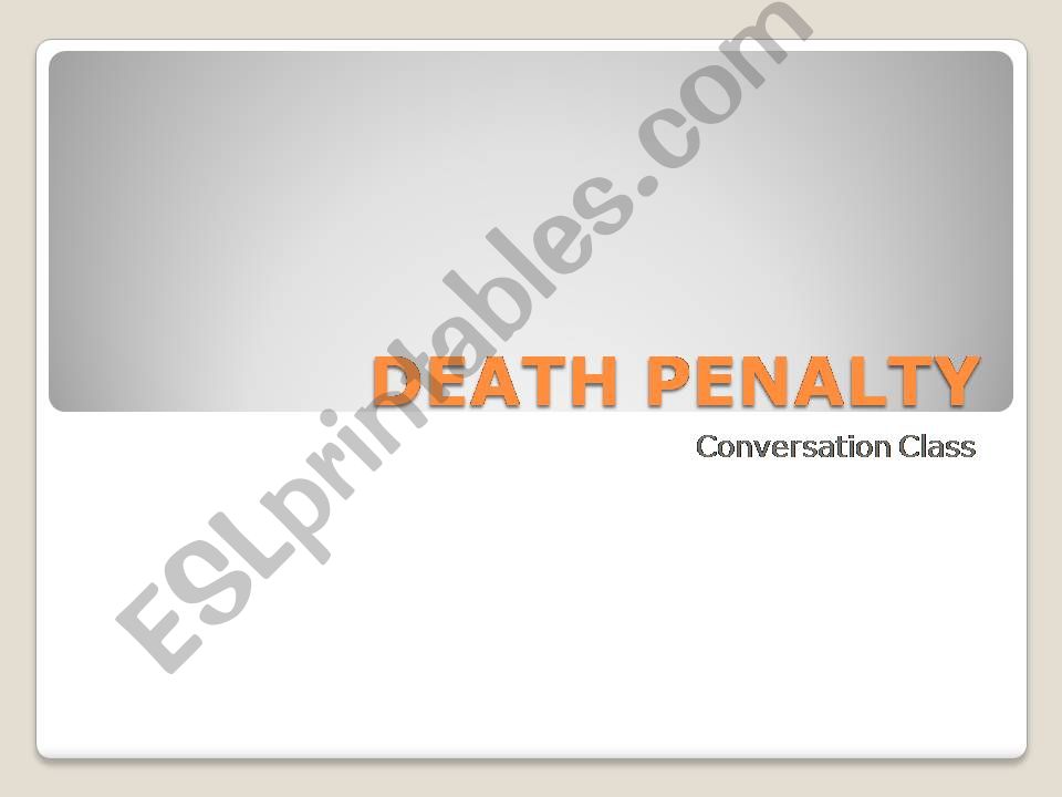 Death Penalty powerpoint