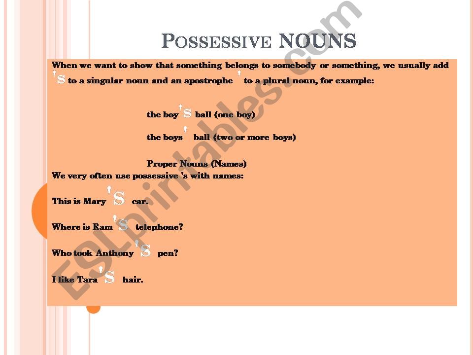 Possessive Noun powerpoint