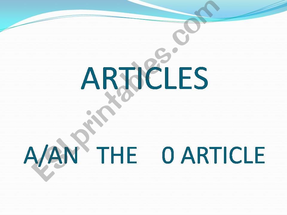 ARTICLES powerpoint