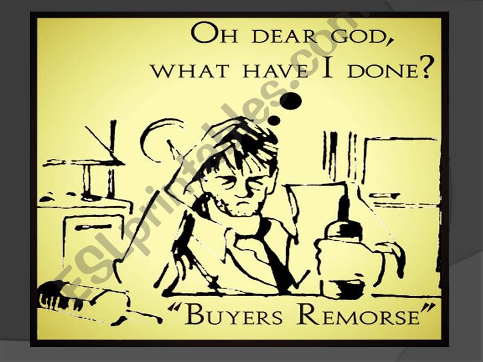EXPRESSING BUYERS REMORSE powerpoint