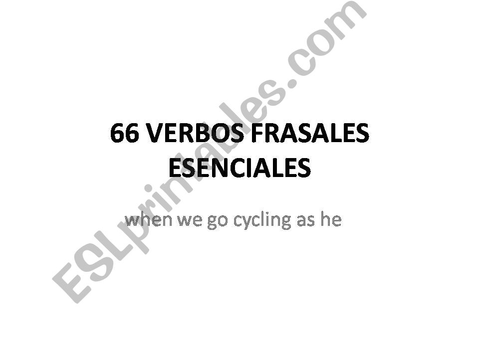 Verbos Frasales 66 powerpoint