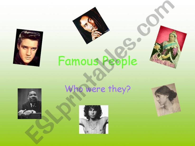 Simple past of to be -Famous People 2