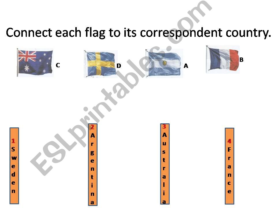 Connectting flags powerpoint