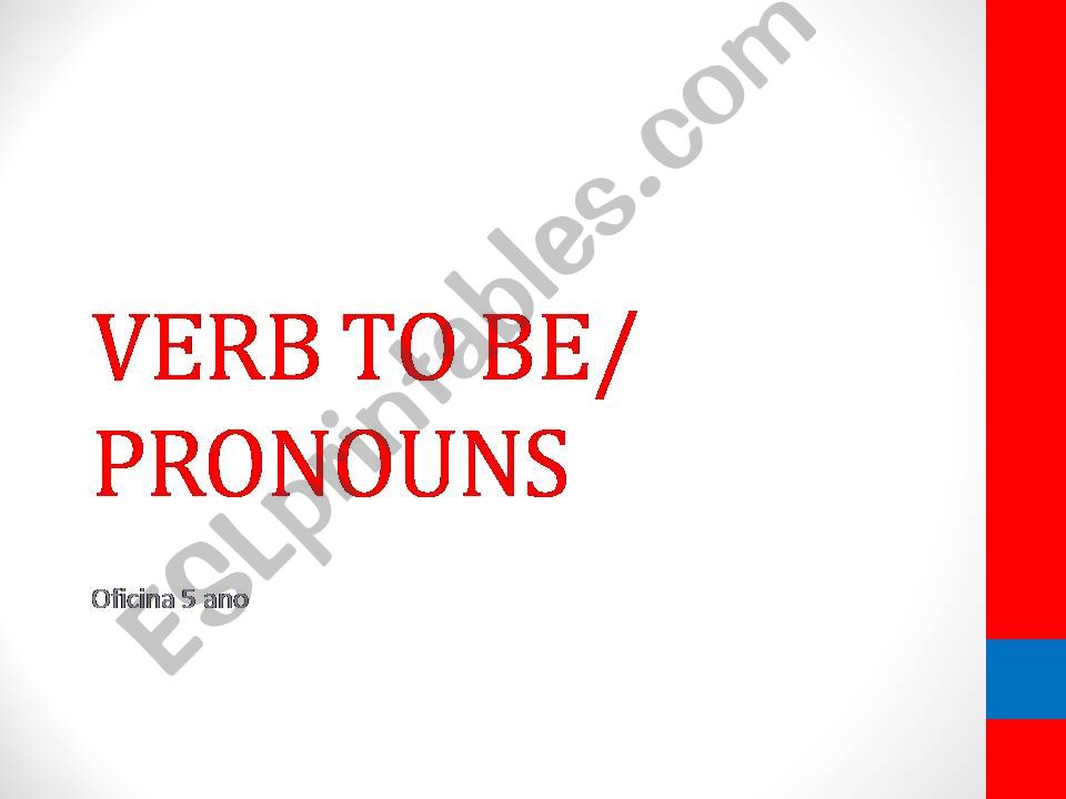 Verb To Be powerpoint