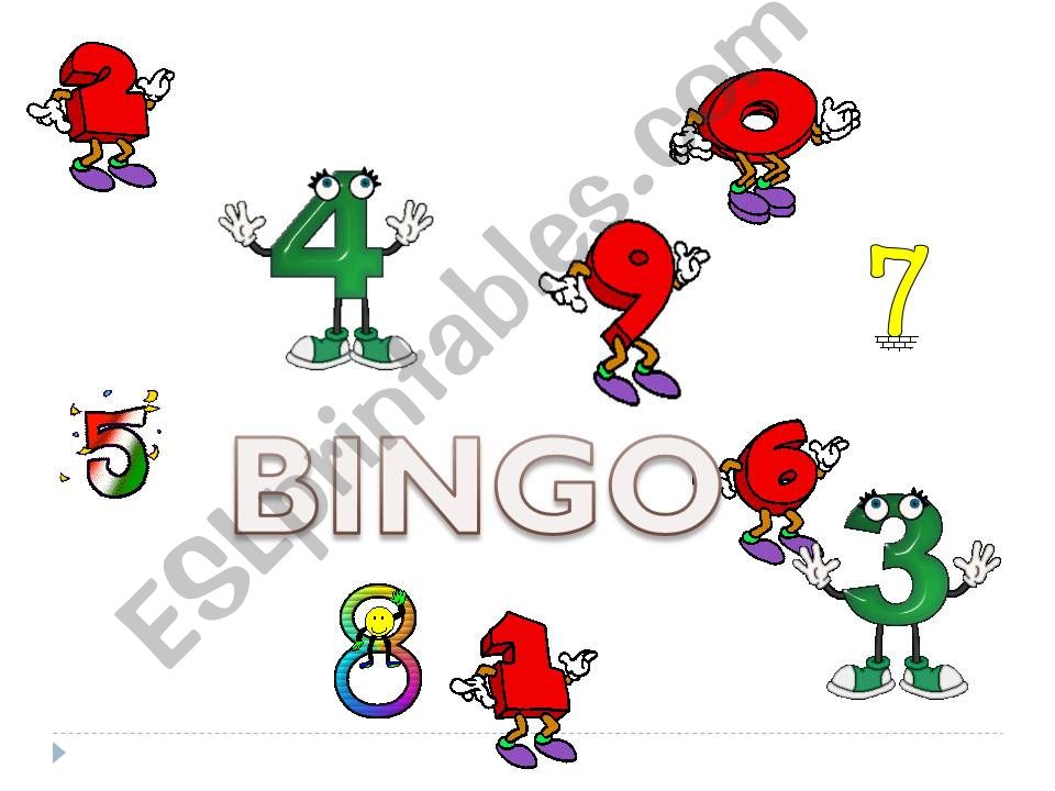 Bingo Games to practice numbers
