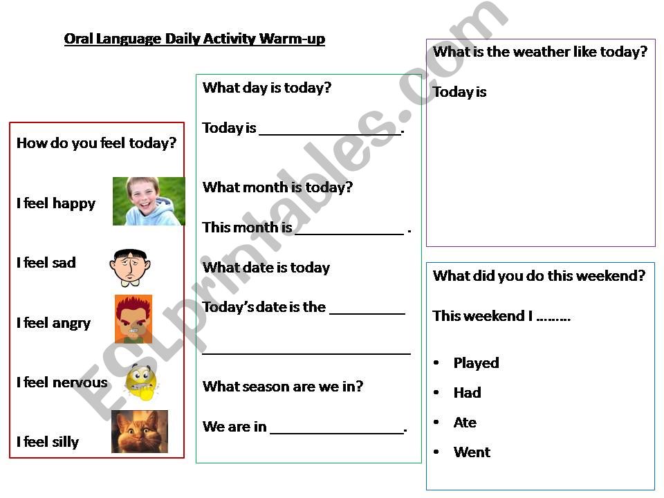 Daily Oral Language Activity powerpoint