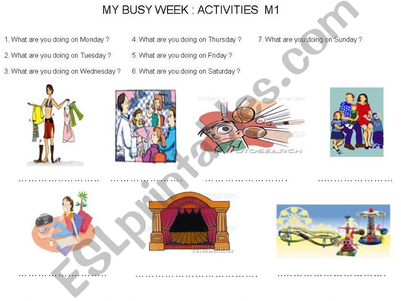 My Busy Week powerpoint