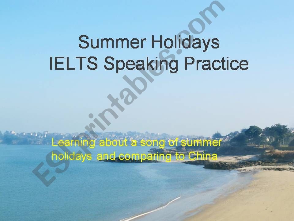 Summer of 69 IELTS Speaking Practice