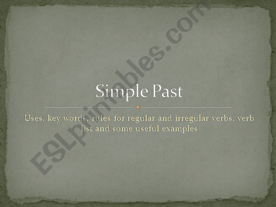 Simple Past powerpoint