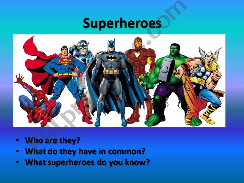 Superheroes Lesson powerpoint