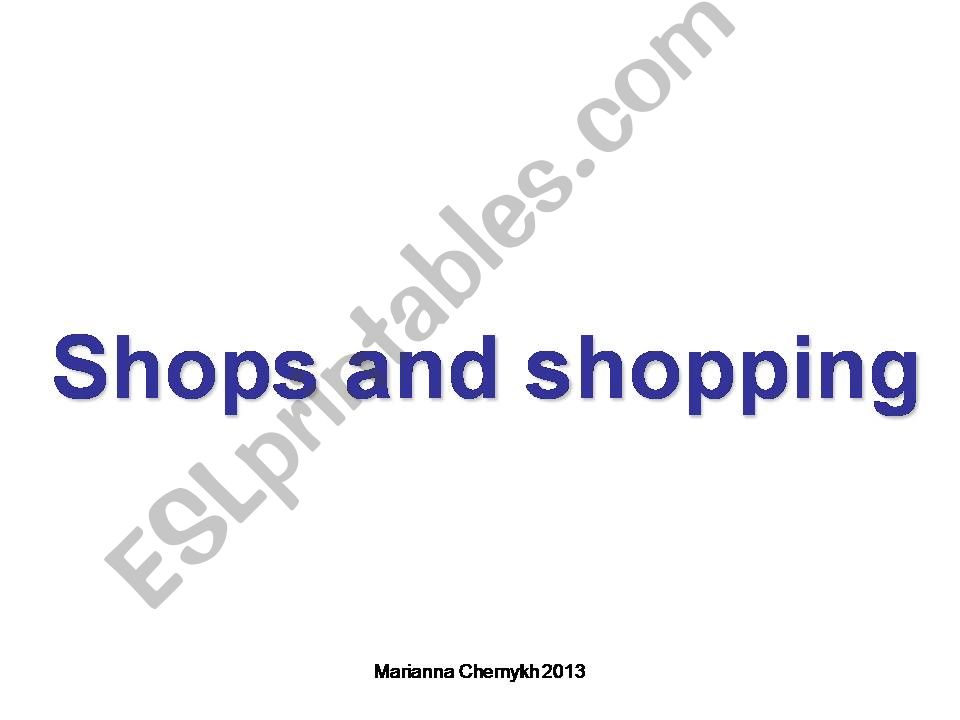Shops and shopping powerpoint