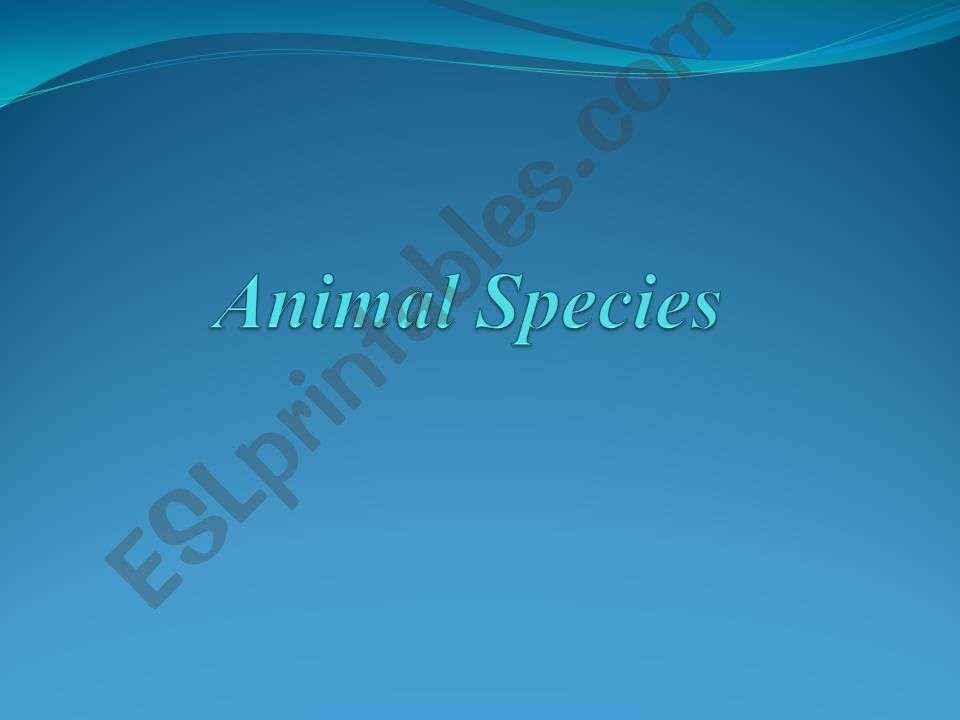 4 Kind of Animal Species powerpoint