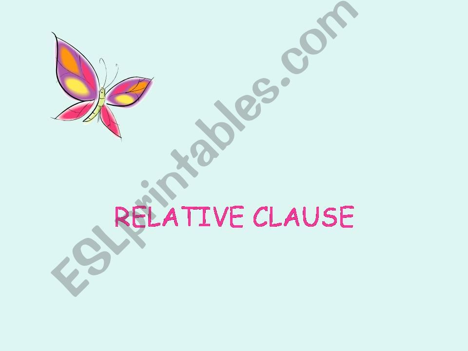 Relative Clause  powerpoint
