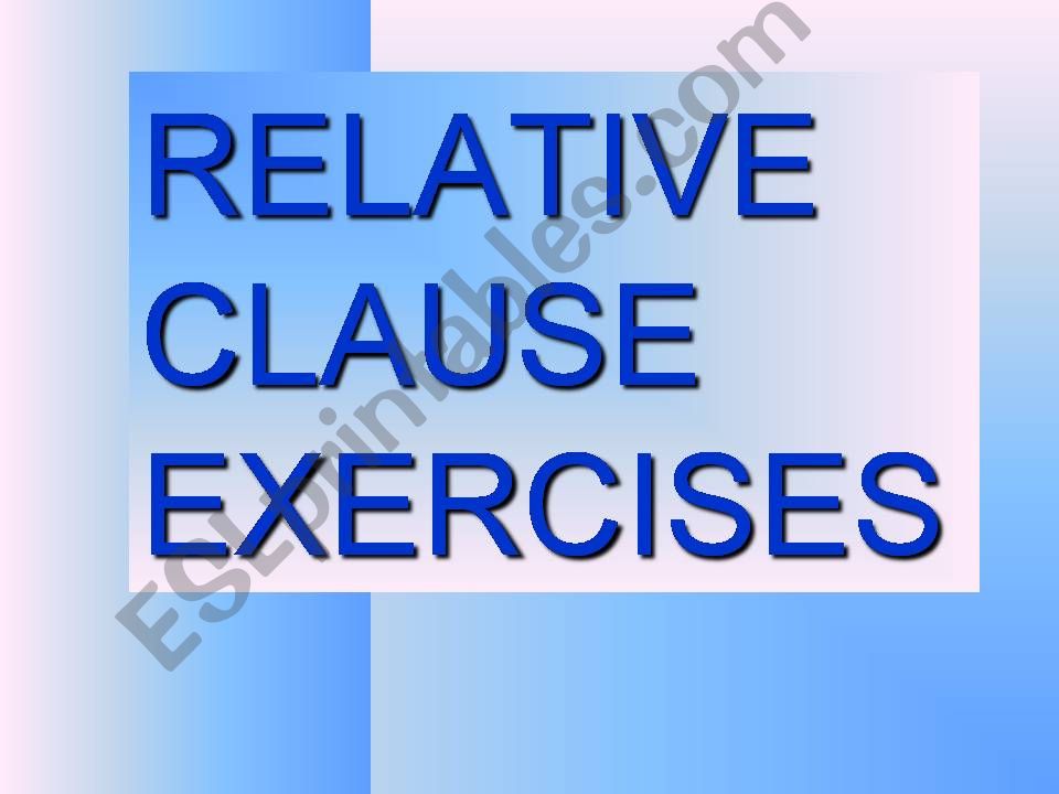 Relative Clause  powerpoint