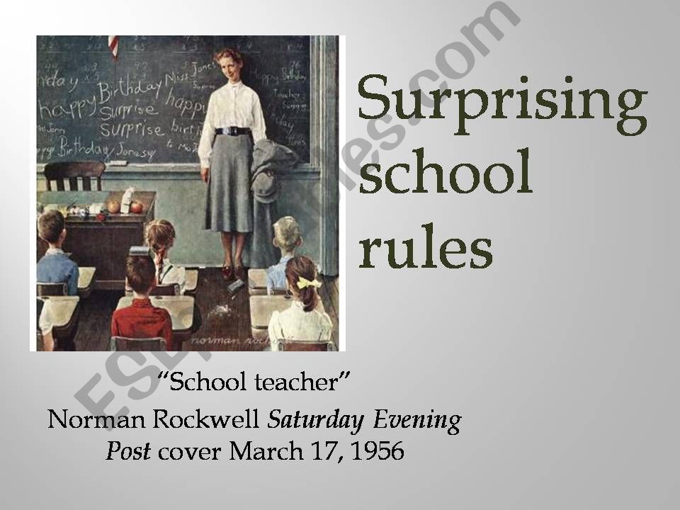 Surprising school rules powerpoint