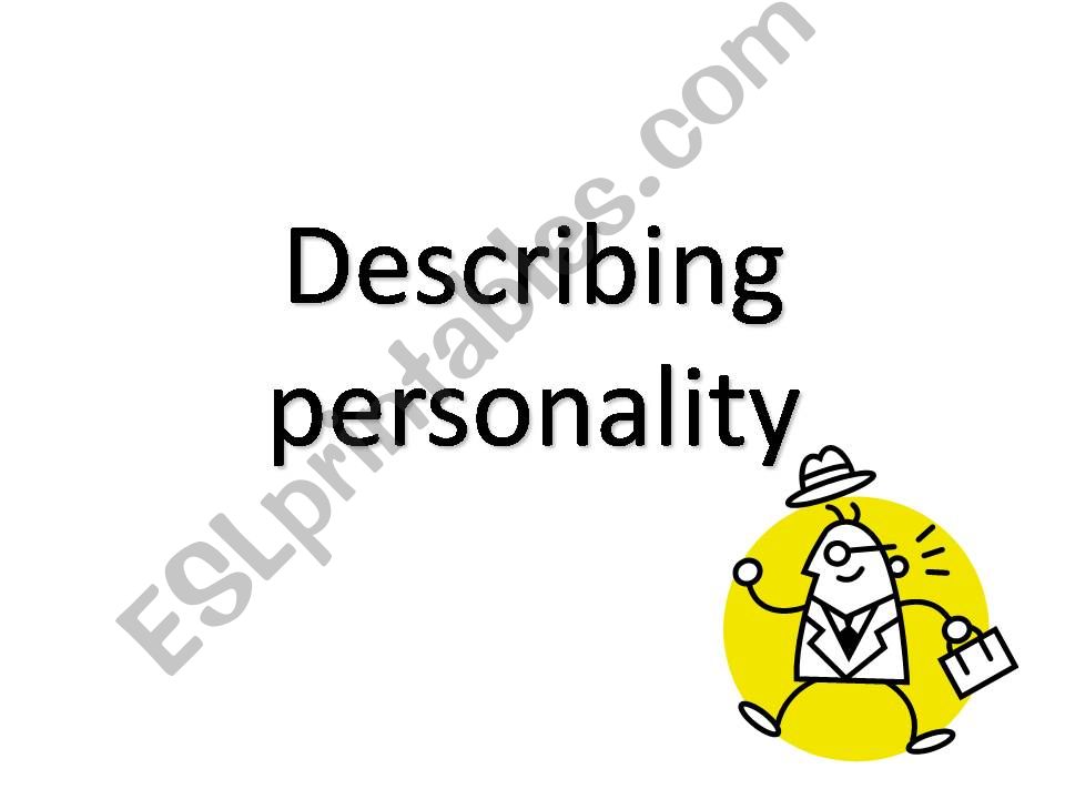 Adjectives to describe personality