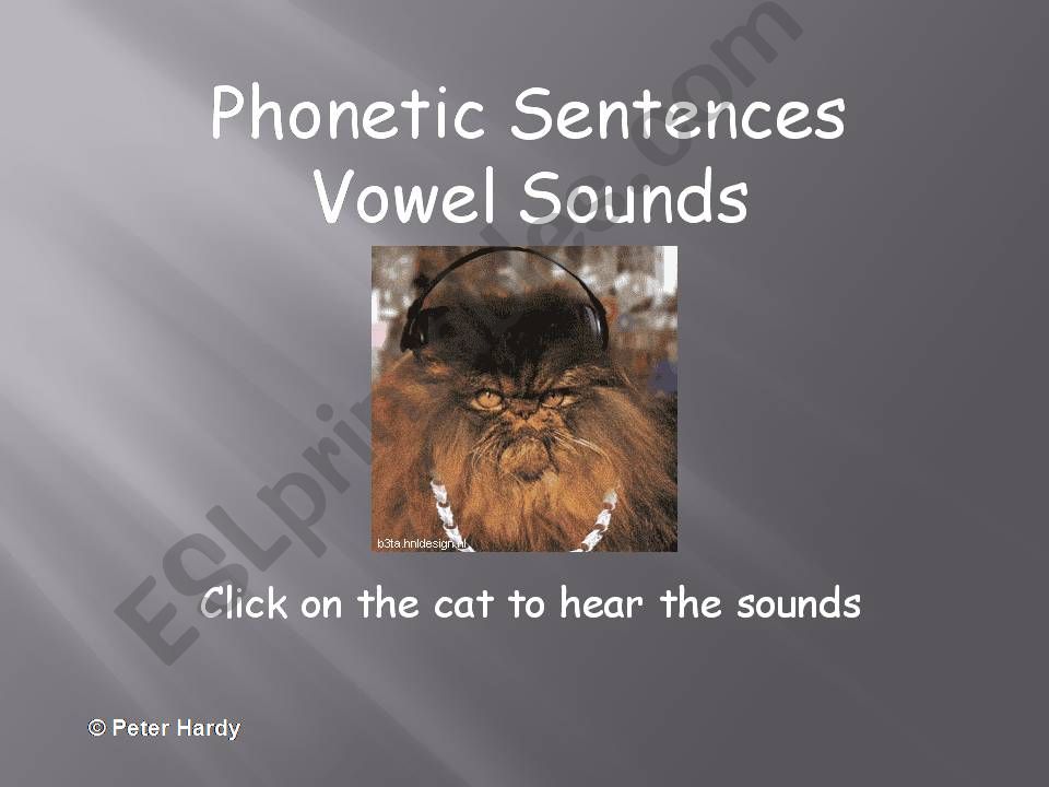 Phonetic Sentences Vowel Sounds Part 1