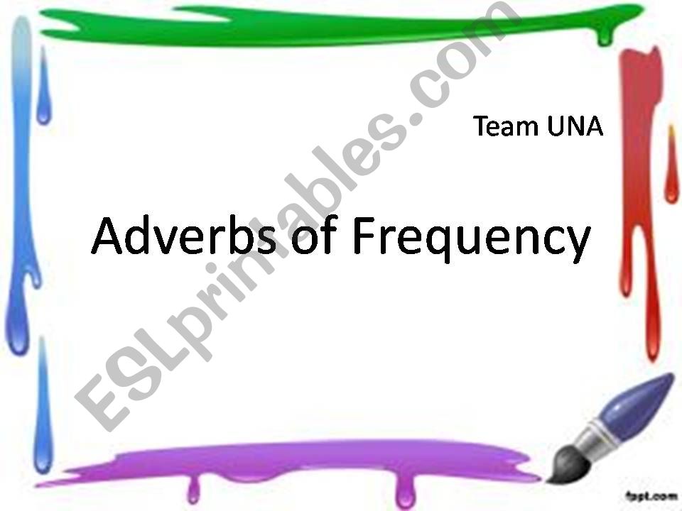 Adverbs of frequency powerpoint