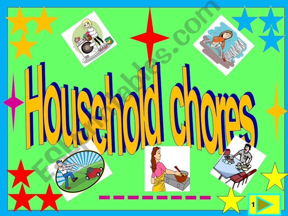 household chores/multiple choice game