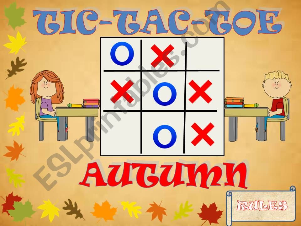 Autumn Tic-Tac-Toe powerpoint