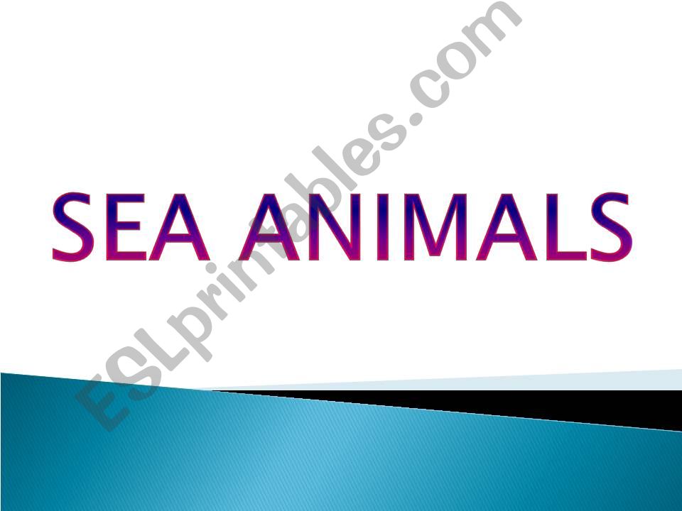 Sea Animals powerpoint