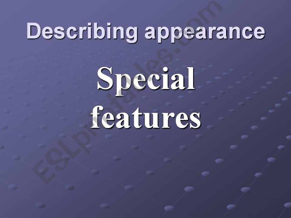 describing appearance powerpoint