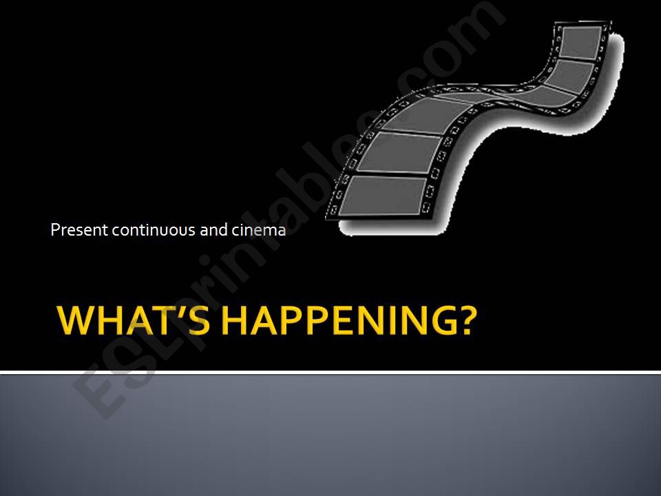 Present continuous and cinema powerpoint
