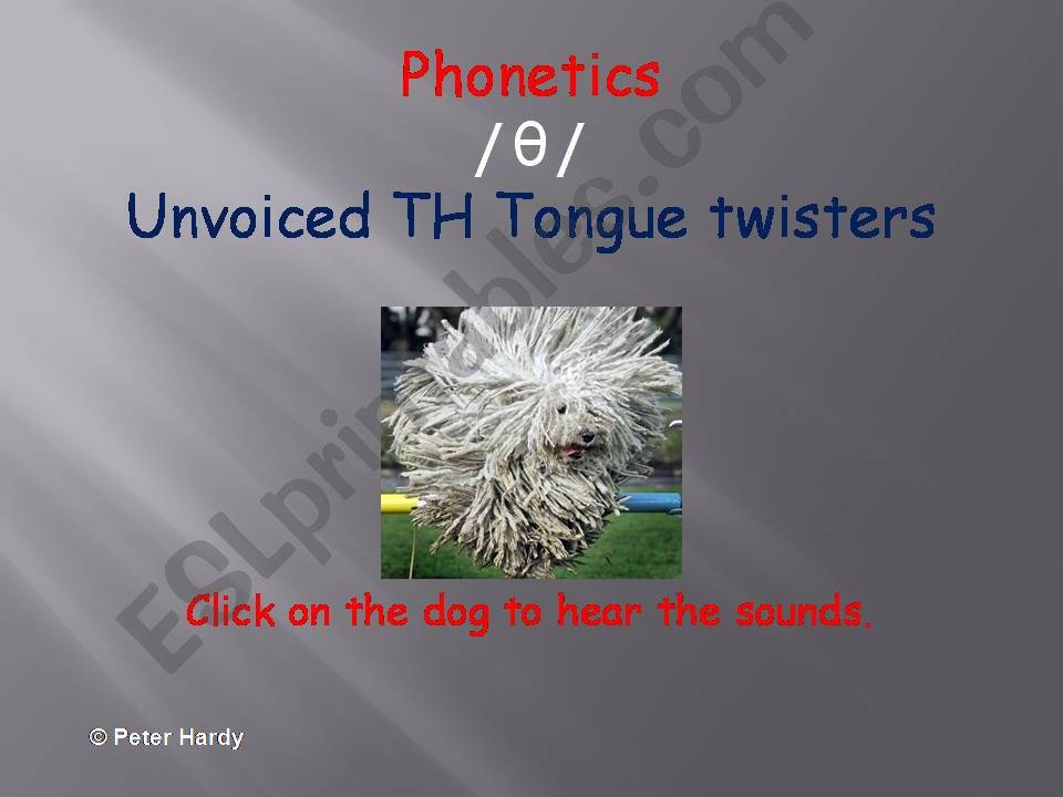 Phonetic Sentences Voiceless TH