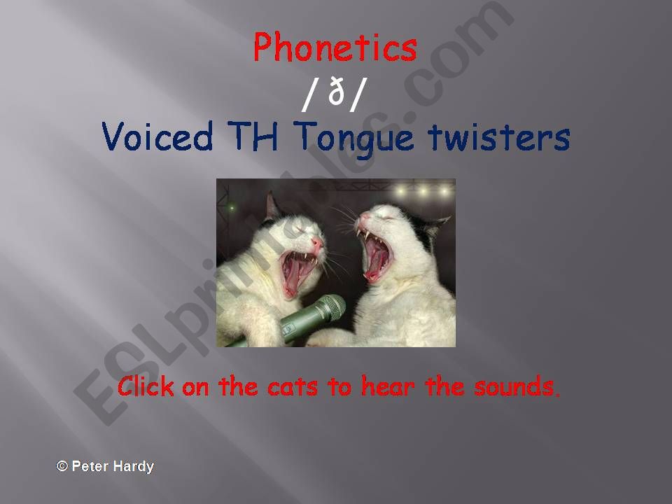 Phonetic Sentences Voiced TH powerpoint