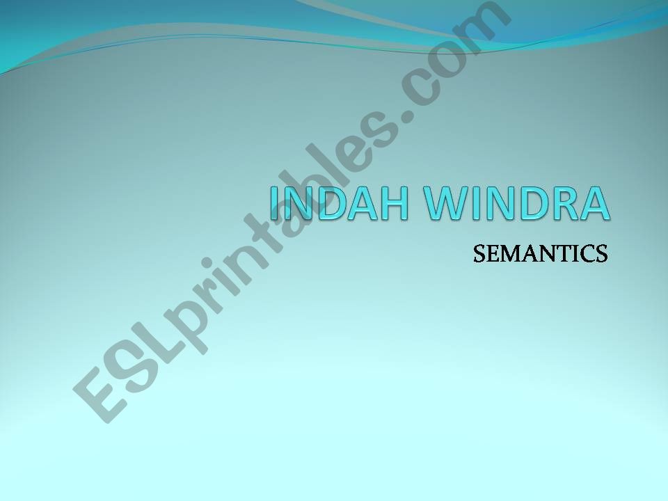 semantics powerpoint