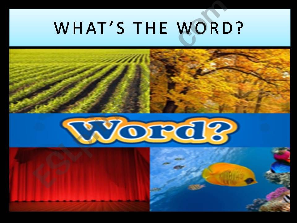 Whats The Word Game powerpoint